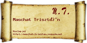 Maschat Trisztán névjegykártya